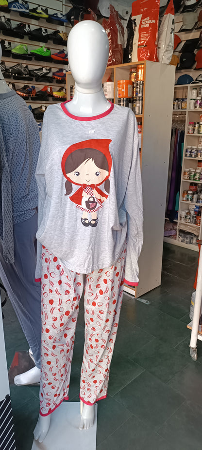 Pijama feminino manga longa