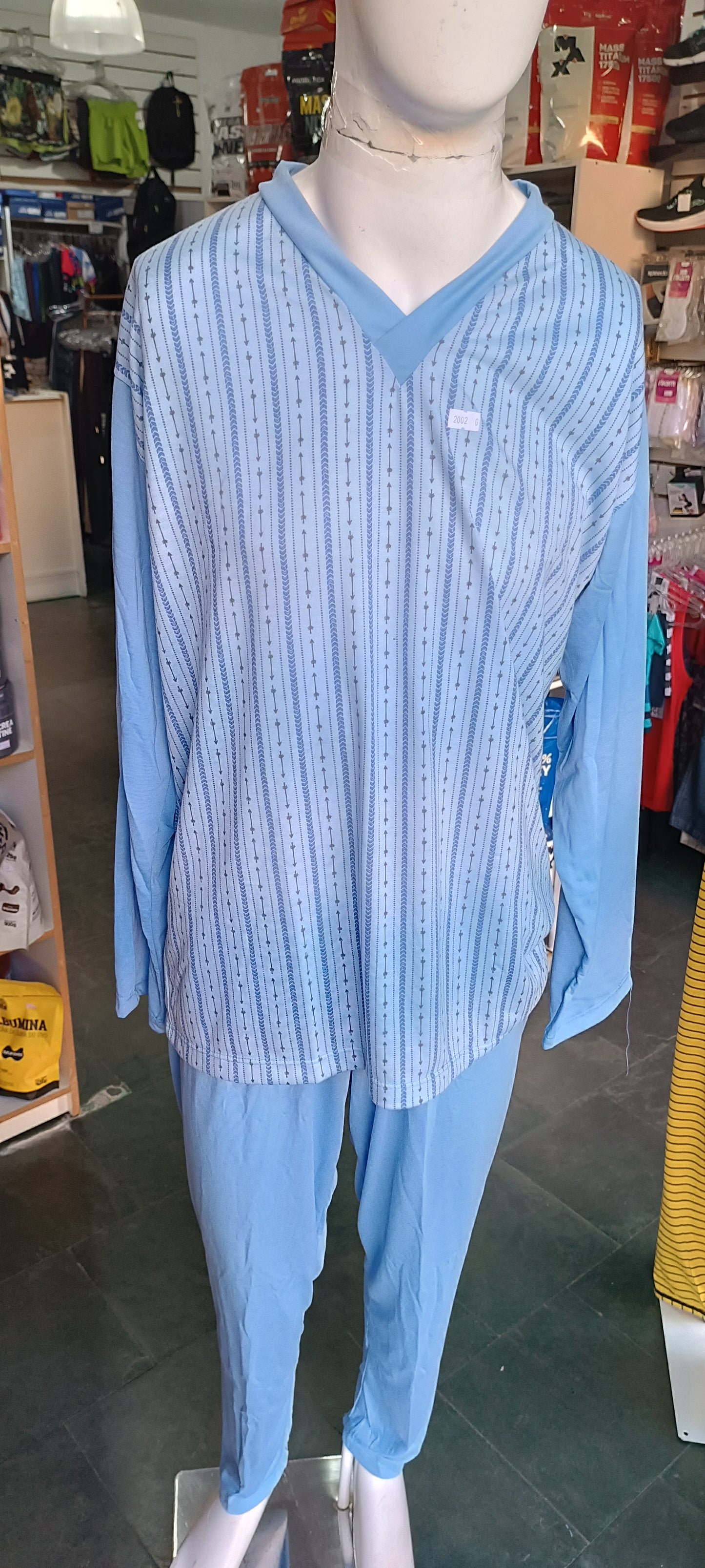 Pijama masculino manga longa